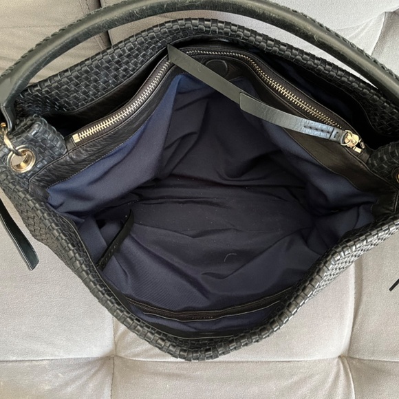 Cole Haan Bethany Weave Single Strap Hobo Navy - Picture 2 of 12